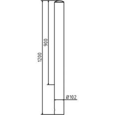 Edelstahlpfosten|  Ø 102 mm