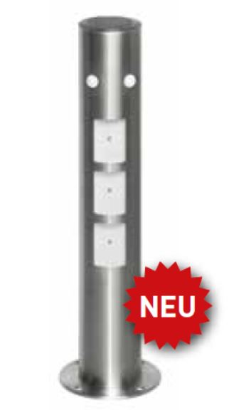 Poller herausnehmbar mit Dreikantverschluss Absperrpfosten rund 108 mm 