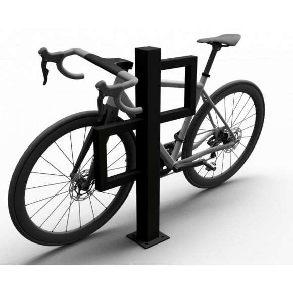 Fahrradständer mit seitlichen Bügeln aus Vierkantrohr